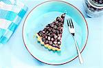 A slice of blueberry tart