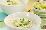 Cold cucumber soup with mint