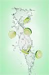 Slices of lime in water