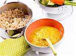 Rice with broccoli and carrots (baby food)