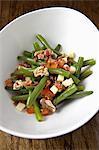 Green Bean Salad with Comte Cheese, Walnuts and Bacon with a Truffle Dressing