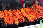 Pork Skewers on a Large Grill