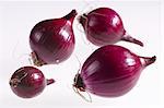 Four red onions