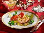 Lobster on a bed of parsley potatoes