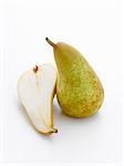 Whole pear and half a pear