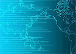 World Map And Binary Digits, Imaging