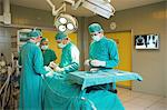 Concentrated surgeons operating