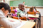 Pupil turning around during lesson