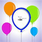 Abstract background with colorful balloons - eps 8 vector format