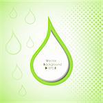 Abstract background with green drop - eps8 vector format