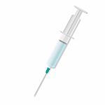 syringe with vaccine vector illustration