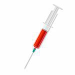 Syringe for a blood test vector illustration