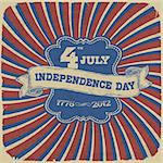 Independence Day Retro Style Abstract Background. Vector illustration, EPS 10