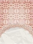 vector lacy napkin on floral background