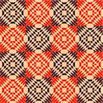 Seamless checked texture in orange and brown colors. Vector art.