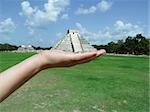 Chichen Itza - the main pyramid El Castillo also called The Temple of Kukulcan. This is one of the new 7 wonders of the world. Located in the Yucatan Peninsula of Mexico.