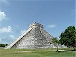 Chichen Itza - the main pyramid El Castillo also called The Temple of Kukulcan. This is one of the new 7 wonders of the world. Located in the Yucatan Peninsula of Mexico.