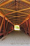 Hillsdale Covered Bridge Interior.  Located in Ernie Pyle Park, Indiana