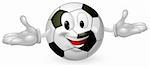 Illustration of a cute happy soccer football ball mascot man