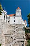 Stairs and gate to the castle of Bratislava