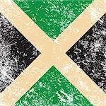 Jamaican vintage flag - grunge old style