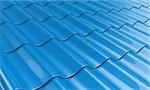 roof metal tile blue