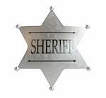 sheriff's badge on a white background