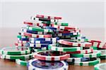 Haufen von Poker-Chips