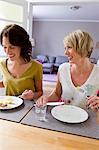 Smiling women having lunch together