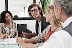 Business people working together at desk