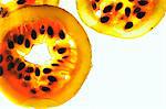 Sliced passion fruit