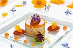 Goose liver terrine with apricots and almonds