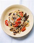 Linguine aux champignons et tomates