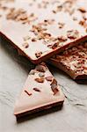 Chocolat garni de cacao fragile