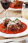 Boulettes de porc italien recouverts de Sauce tomate et fromage Romano