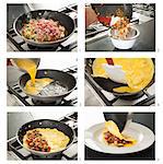 Steps for Making a Denver Omelet