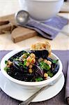 Moules aux pois chiches et piments