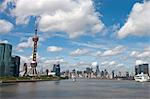 Skyline von Luijiazui, Pudong-Blick vom nördlichen Bund, Shanghai, China