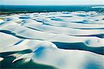 Sandy dunes and lagoons, part of Parque Nacional dos Lencois Maranhenses, Brazil