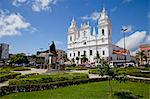 A white church at Petros Square, Salvador, Bahia, Brazil