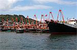 Fishing boats mooring at Cheung Chau, Hong Kong