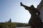 Statue sur l'approche au monastère de Po Lin, Lantau, Hong Kong
