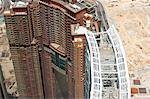 Bird's eye view of luxurious apartments at Kowloon Station  from Sky100, 393 metres above sea level, Hong Kong