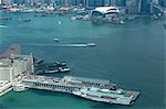 Bird's eye sweep of Wanchai area and Ocean Terminal from Sky100, 393 metres above sea level, Hong Kong