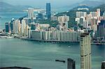 Balayage oculaire de l'oiseau du quartier de North Point de Sky100, 393 mètres au-dessus du niveau de la mer, Hong Kong