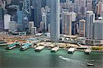 Panoramic sweep of Central skyline from Sky100, 393 meters above sea level, Hong Kong