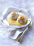 Monkfish with orange-flavored butter sauce