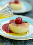 Small Flan with tomato puree and olive oil,Toscany