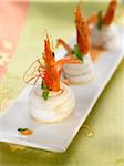 Rolled sole fillets stuffed with shrimps,creamy tomato sauce