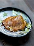 Duck confit,ginger and lime Thai broth